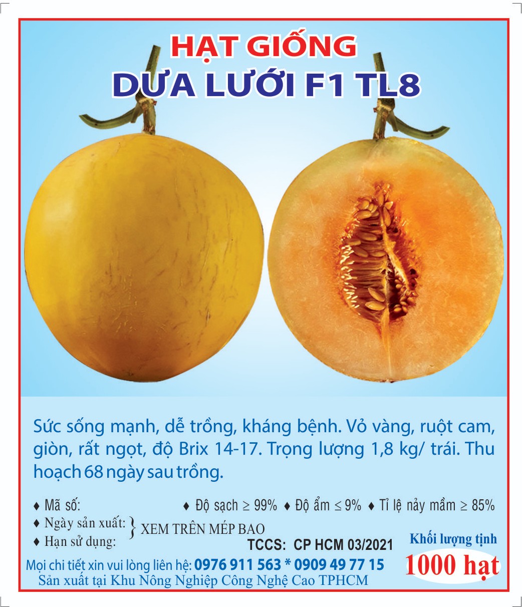 Hạt giống dưa lưới F1 TL8 1000 hạt 