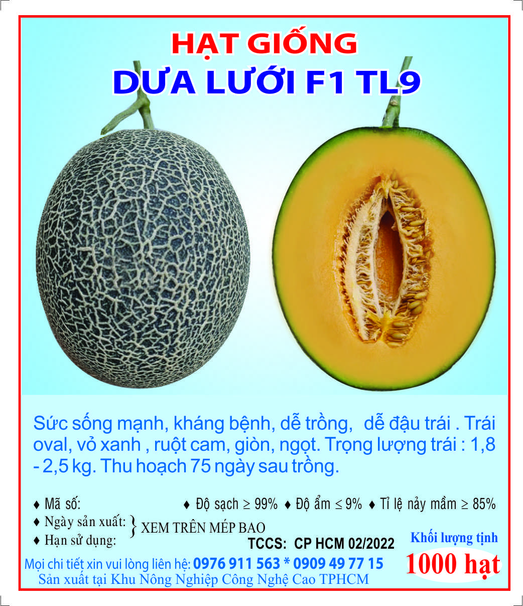 Hạt giống dưa lưới F1 TL9 1000 hạt 