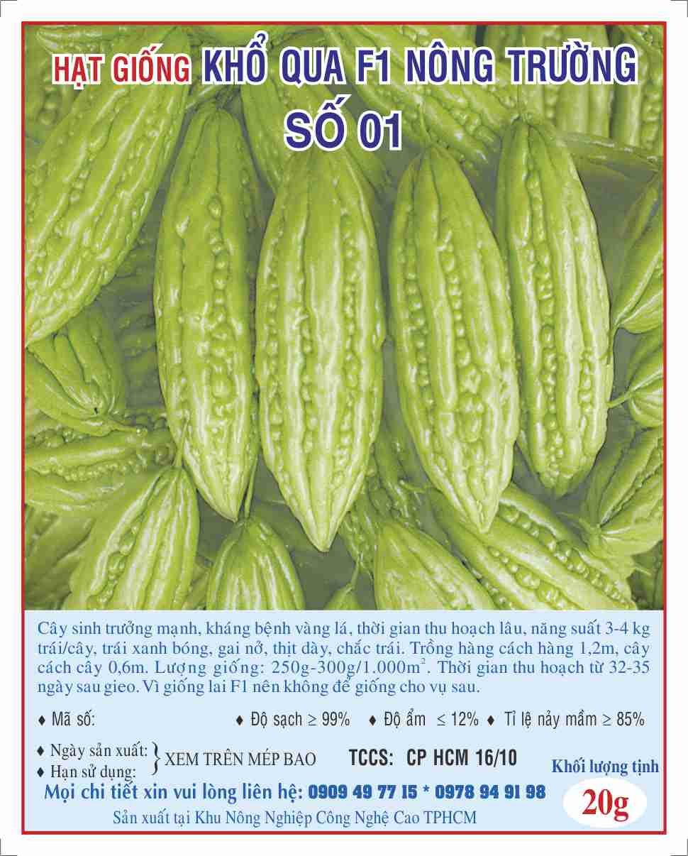 Hạt giống khổ qua F1 nông trường số 01 